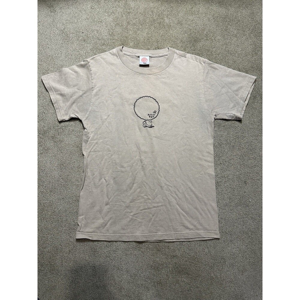 ALTER EGO Hawaii Tan Camo Mens 2-Sided Graphic Logo T-Shirt Made in USA Sz Small